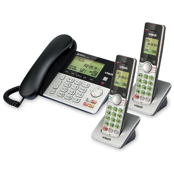 VTech 2-Handset DECT 6.0 Cordless Phone with Answering System and Caller ID (CS6949-2)