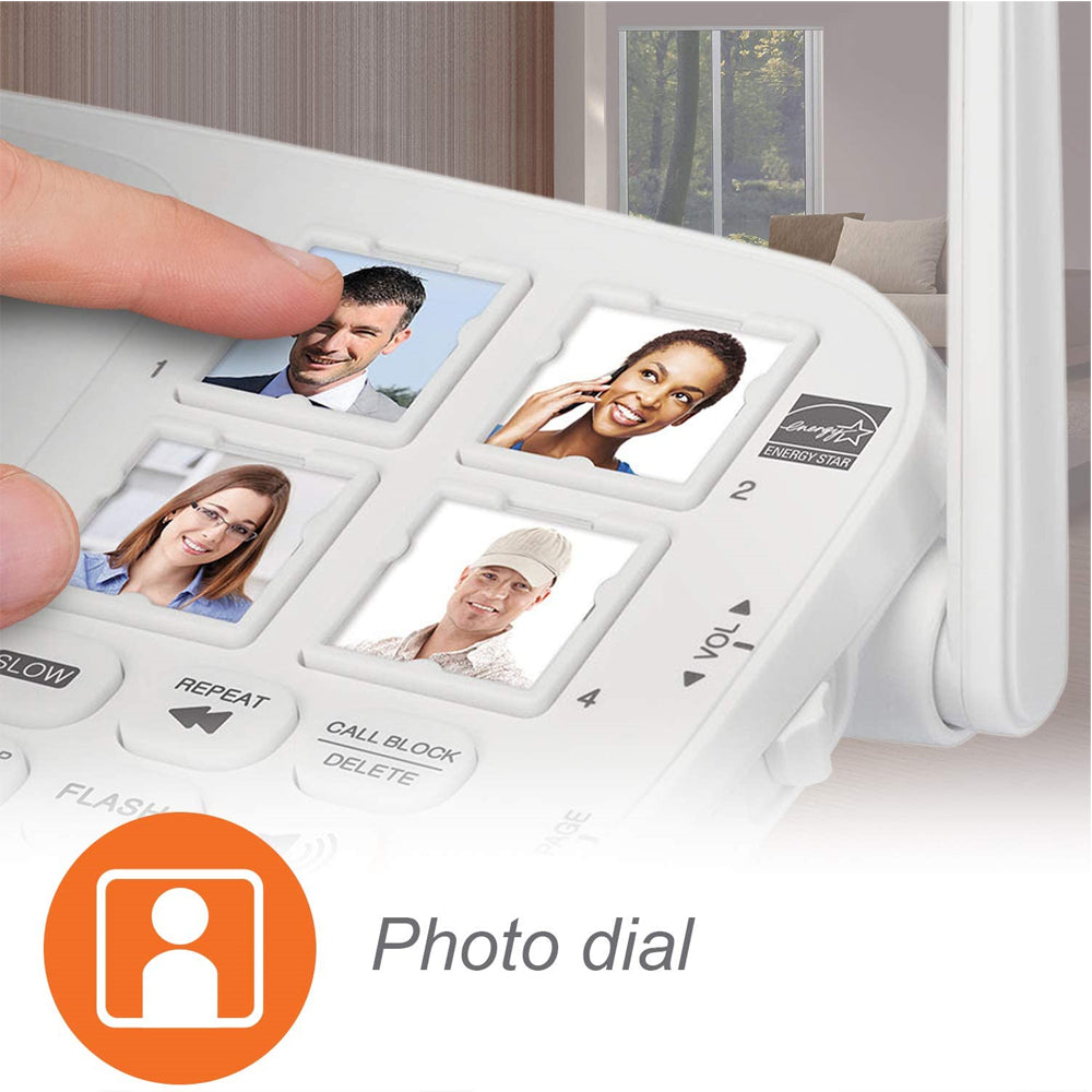 VTech CareLine 1-Handset DECT 6.0 Cordless Phone with Answering System (SN5127) - White