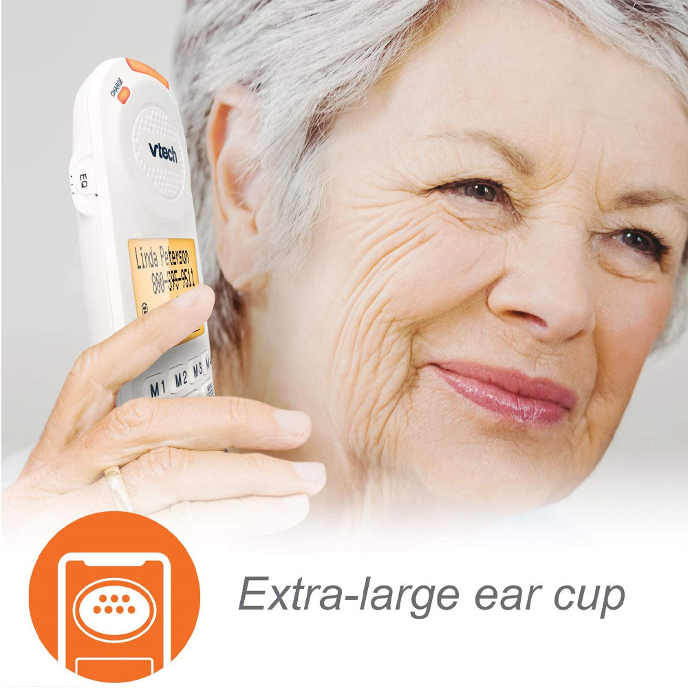 VTech CareLine 1-Handset DECT 6.0 Cordless Phone with Answering System (SN5127) - White