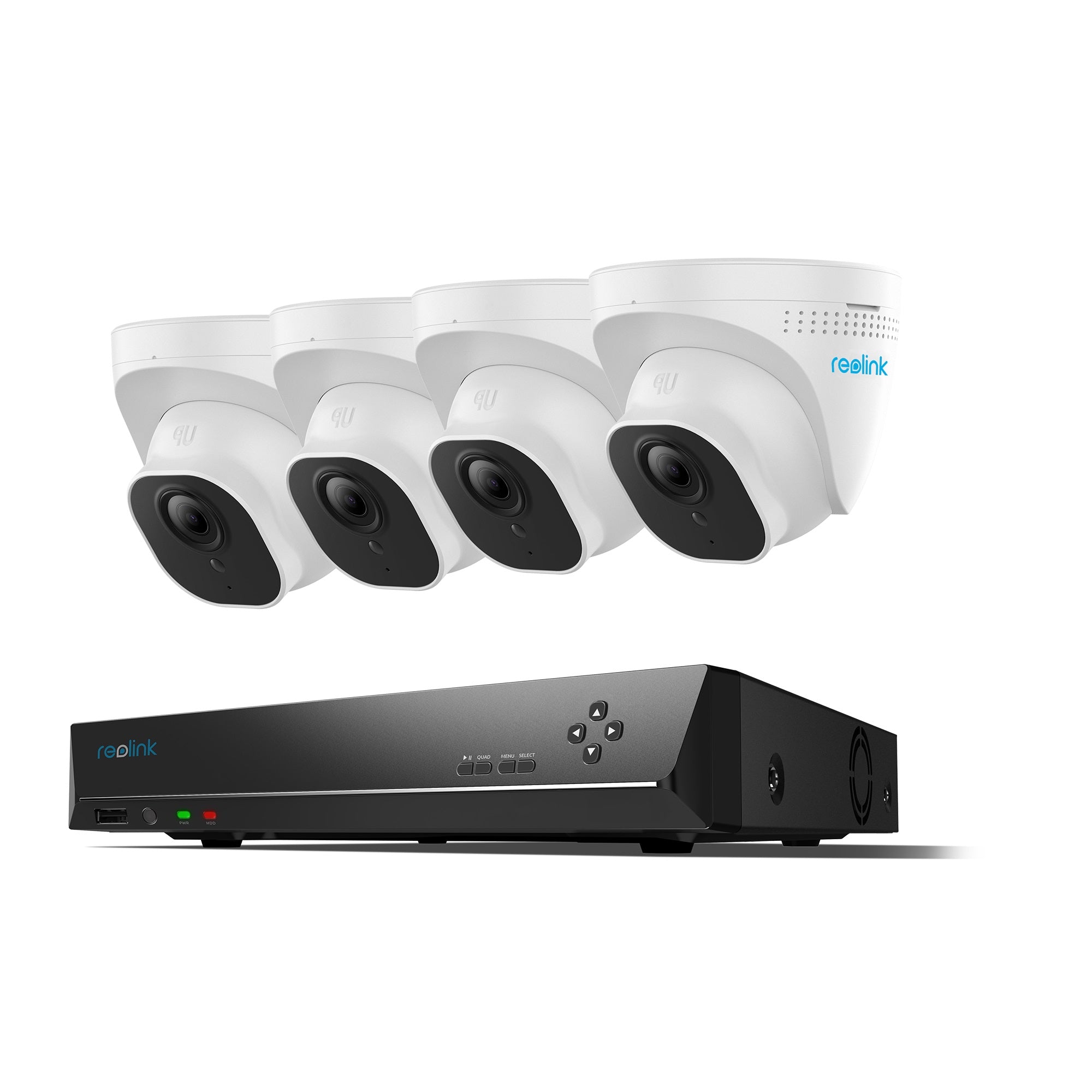 Reolink RLK8-520D4 8-Channel 5MP PoE NVR Security Camera Kit | Person/Vehicle Detection, 2TB HDD Included (Up to 12TB HDD), IP67 Cameras