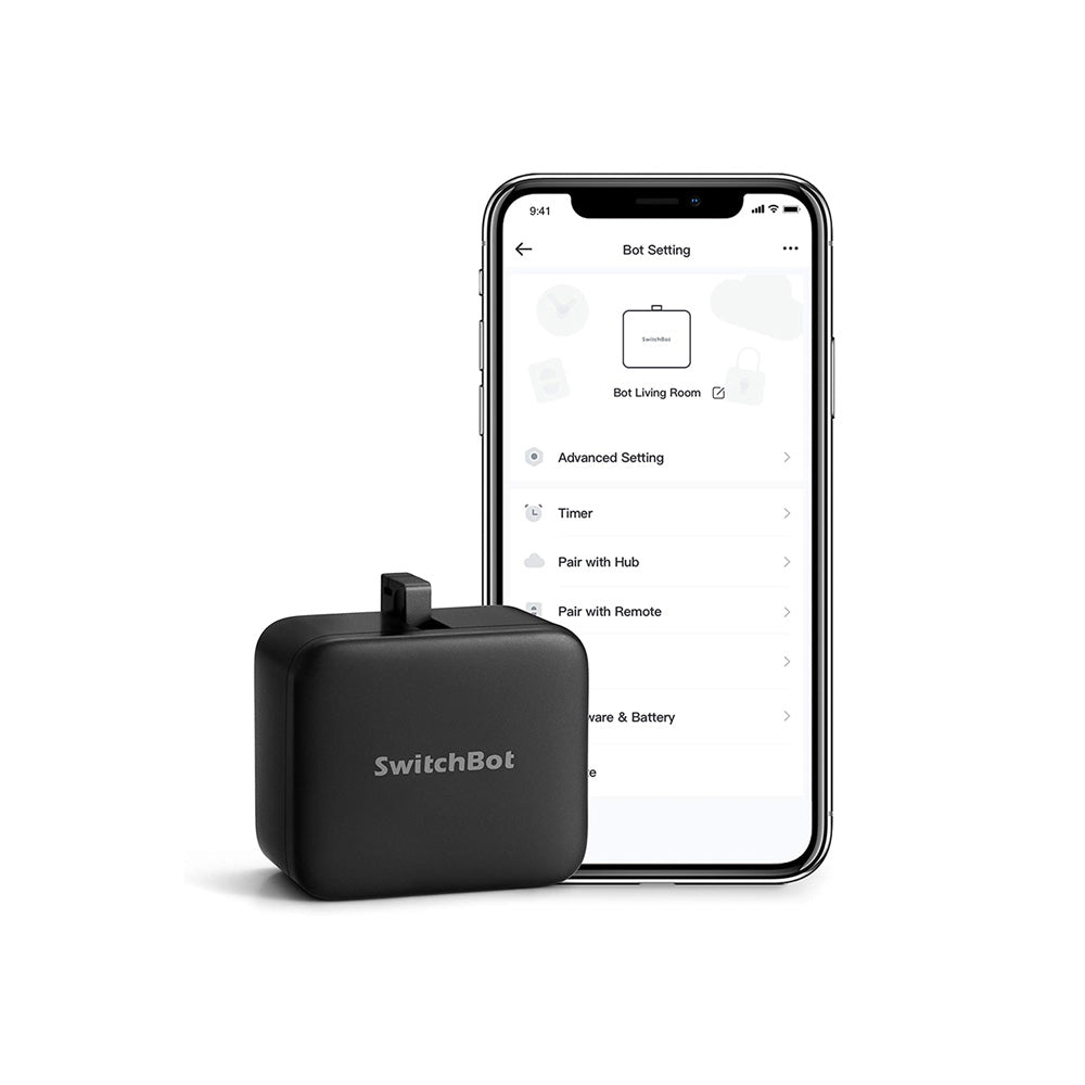 SwitchBot Bot | Smart Switch Pusher - No Wiring, App or Timer Control, Add SwitchBot Hub Mini to Make it Compatible w/ Alexa, Google Home, IFTTT, BLK