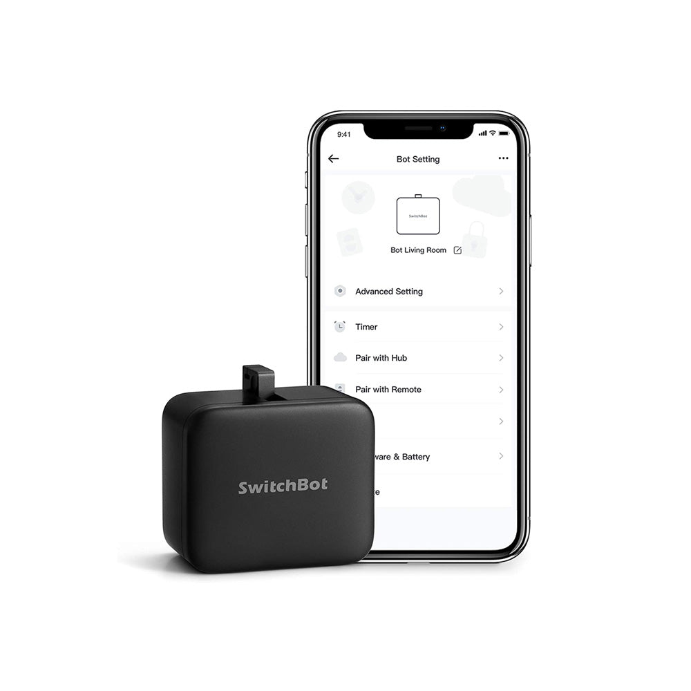 SwitchBot Bot | Smart Switch Pusher - Add SwitchBot Hub Mini to Make it Compatible w/ Alexa, Google Home, IFTTT