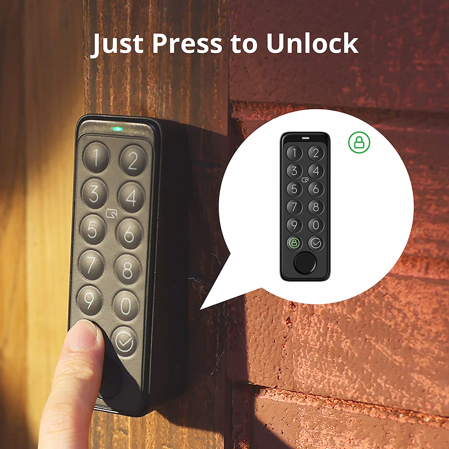 SwitchBot Keypad Touch for SwitchBot Lock/Lock Pro | Fingerprint Keyless Home Entry, IP65, Supports Virtual Passwords