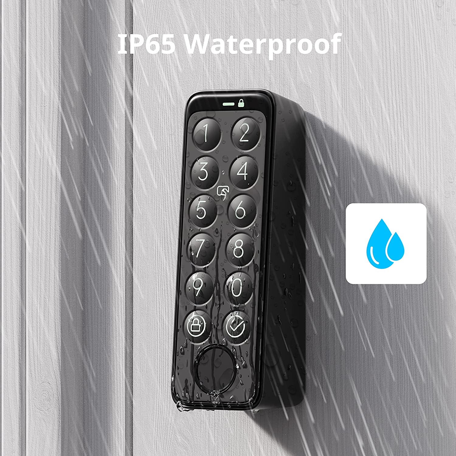 SwitchBot Keypad Touch for SwitchBot Lock/Lock Pro | Fingerprint Keyless Home Entry, IP65, Supports Virtual Passwords