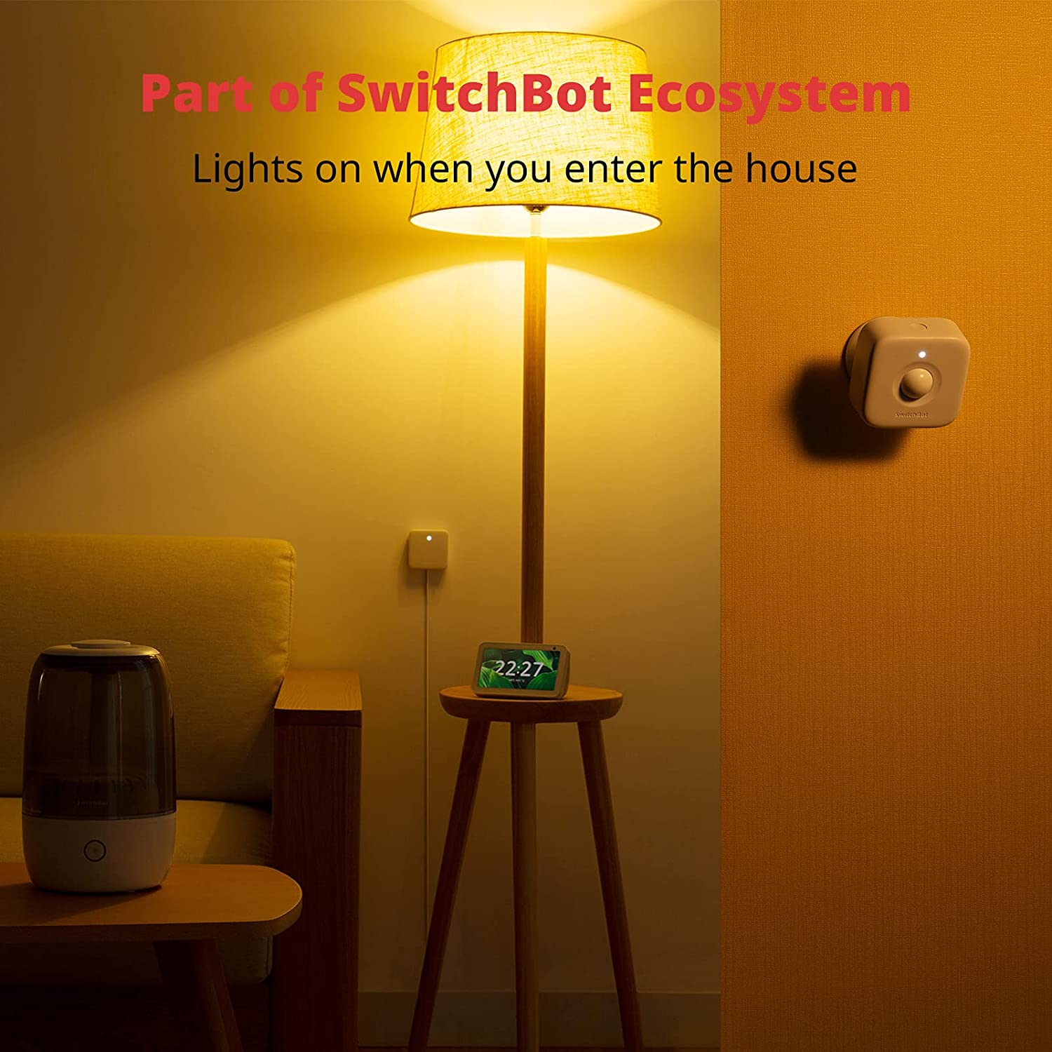 SwitchBot Motion Sensor | Wireless, PIR Motion Detector Alert, Add SwitchBot Hub Mini to Make it Compatible with Alexa