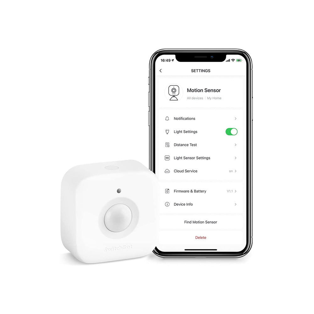 SwitchBot Motion Sensor | Wireless, PIR Motion Detector Alert, Add SwitchBot Hub Mini to Make it Compatible with Alexa