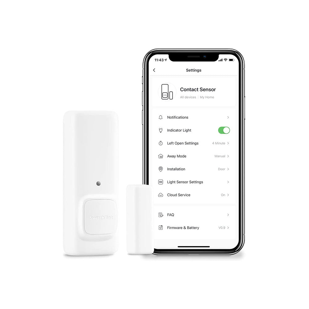 SwitchBot Contact Sensor | Smart Wireless Window Alarm and Door Sensor, Add SwitchBot Hub Mini to Make it Compatible with Alexa