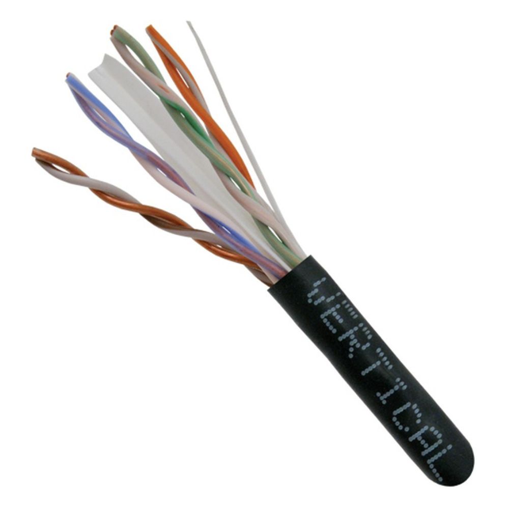 CAT6 Solid Bare Copper Riser Cable, 1000ft. UTP, 550MHz, 23AWG, CMR