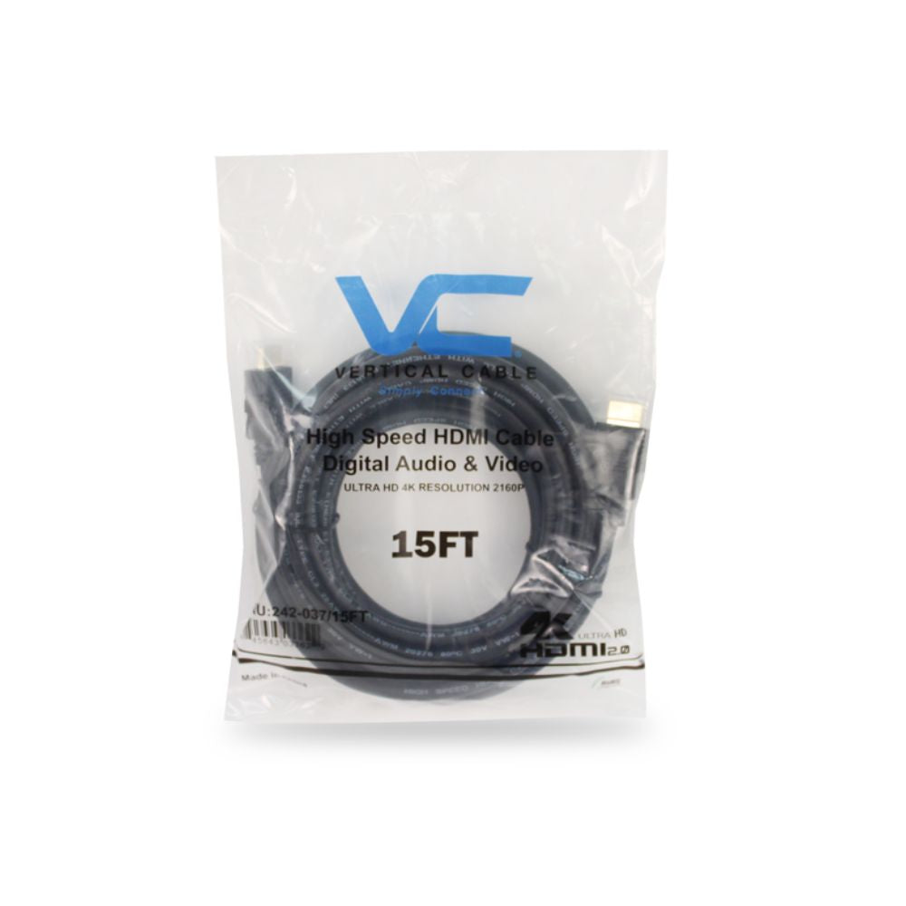 High Speed Gold Plated 4K HDMI 2.0 Cable, 30AWG - Available in 6, 10, 15, 25, 30, 50 ft.