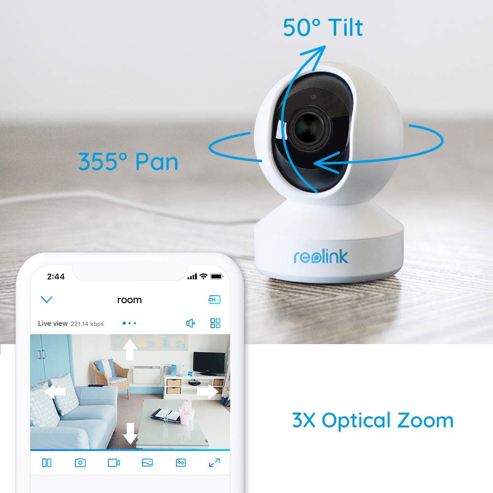 Reolink E1 Zoom V2 5MP Indoor WiFi Security Camera | Pan & Tilt with 3x Optical Zoom, Auto-Tracking, Smart AI Person/Pet Notifications, Night Vision