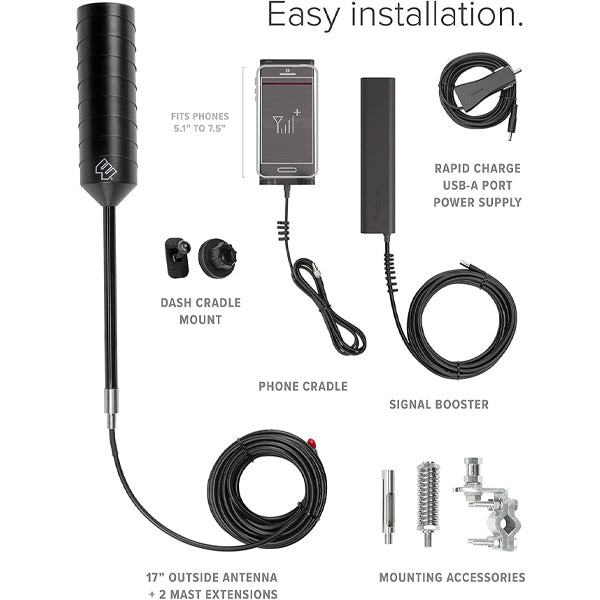 weBoost Drive Sleek OTR (470235F) Truck Cell Phone Signal Booster | U.S. Company | All Canadian Carriers - Bell, Rogers, Telus & More | ISED Approved