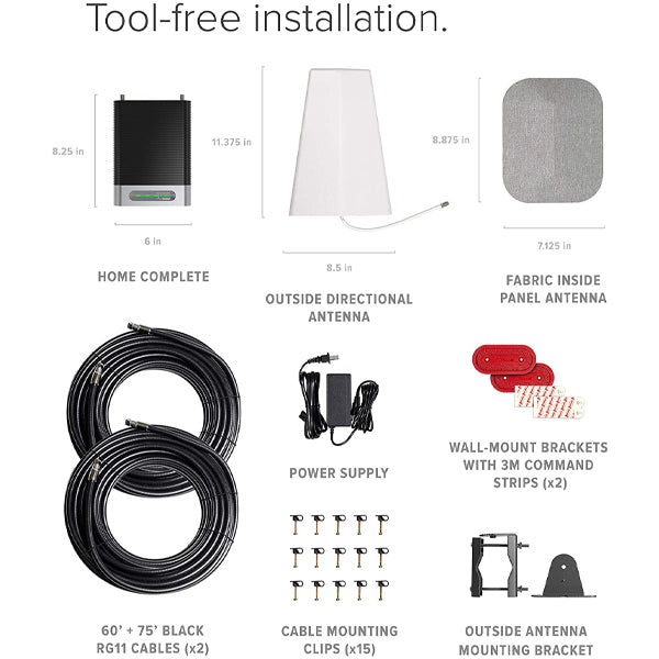 weBoost Home Complete (650145) Cell Phone Signal Booster Kit for Home & Small Business | Works on Every Network & All Candian Carriers at Once | 5G Compatible | Designed & Assembled in The USA