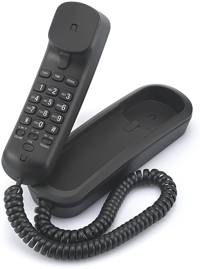 Vtech (CD1103BK) Trimstyle Corded Telephone - Basic Corded Telephone / Slimline Phone (Black)