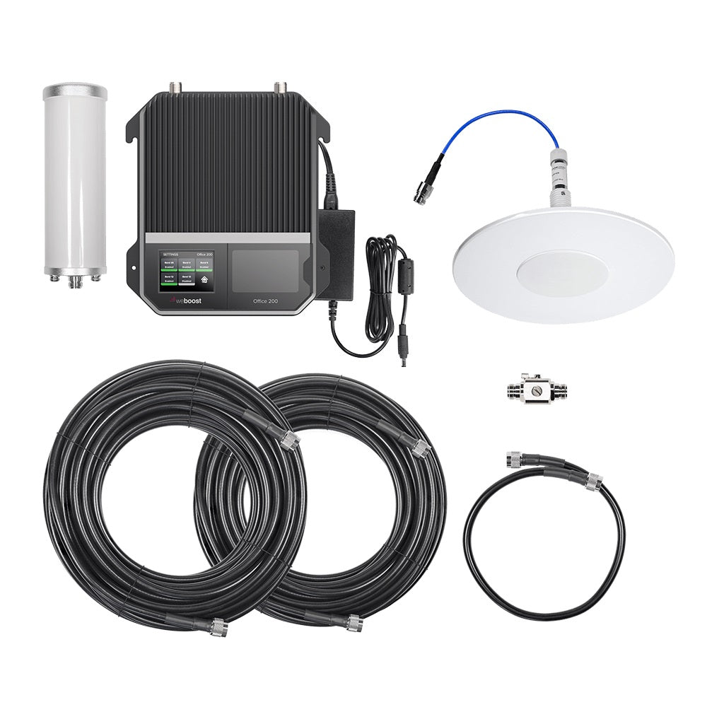 weBoost Office 200 Cell Signal Booster Kit with Omni Antenna (652047), 50Ohm for Buildings up to 10,000 SQ FT.