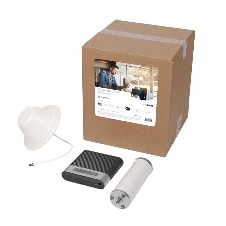 weBoost Office 100 Cell Signal Booster Kit with Omni Antenna (652060), 50Ohm for Buildings up to 8,000 SQ FT