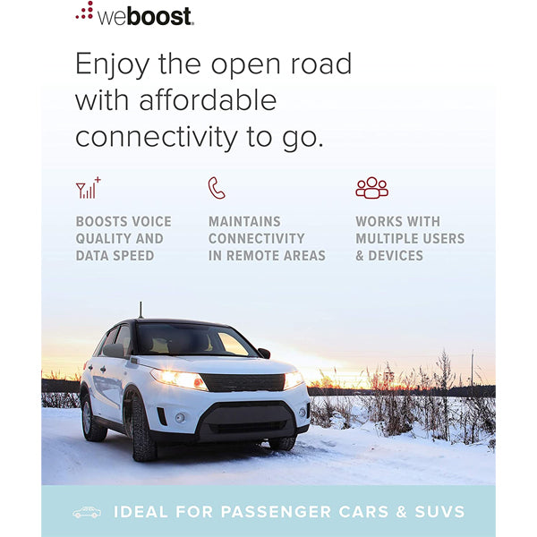 weBoost Drive X (655021) Vehicle Cell Phone Signal Booster | Car, Truck, Van, or SUV | U.S. Company | All Canadian Carriers - Bell, Rogers, Telus & More | ISED Approved
