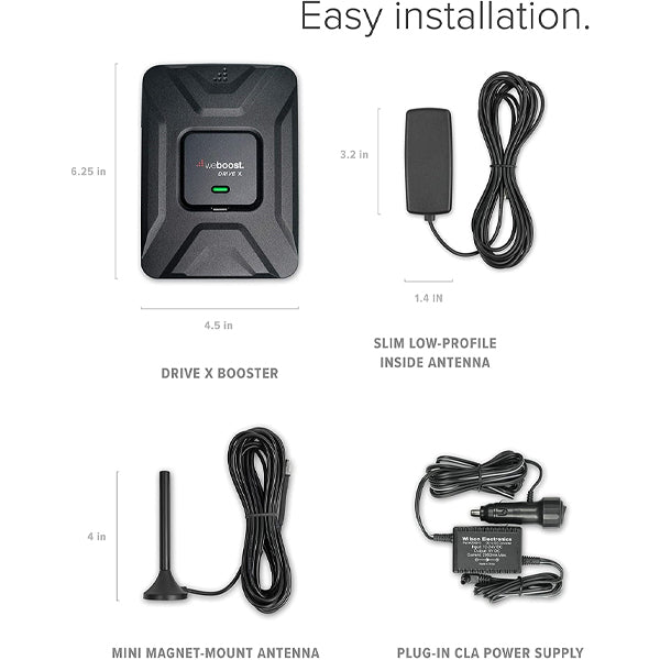 weBoost Drive X (655021) Vehicle Cell Phone Signal Booster | Car, Truck, Van, or SUV | U.S. Company | All Canadian Carriers - Bell, Rogers, Telus & More | ISED Approved