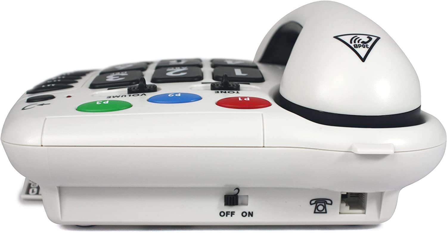 Geemarc (CL100) Amplified Big Button Home Phone - Adjustable Volume Desk Telephone