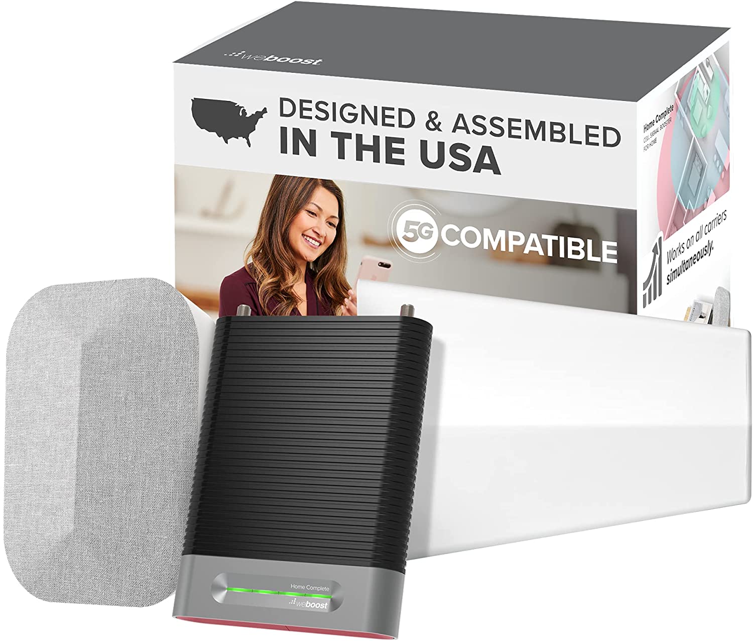weBoost Home Complete (650145) Cell Signal Booster Kit for Home & Small Business | Works on Every Network & All Candian Carriers at Once | 5G Compatible | Designed & Assembled in The USA