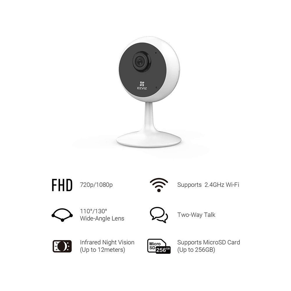 EZVIZ C1C 1080P Indoor WiFi Security Camera, Smart Motion Detection, Two-Way Audio, 40ft Night Vision, Works with Alexa & Google Assistant