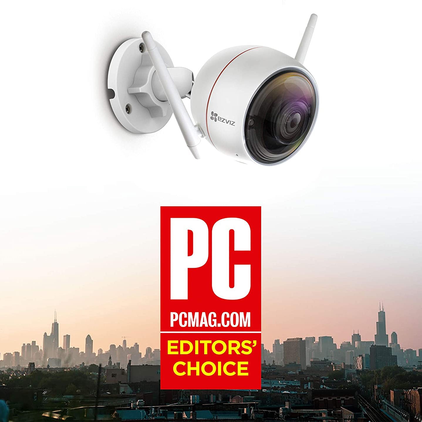 EZVIZ C3W PRO 4MP Outdoor WiFi Camera, Color Night Vision, AI-Powered Detection, H.265 Video Compression, Two-Way Talk, IP67 Dust and Water Protection
