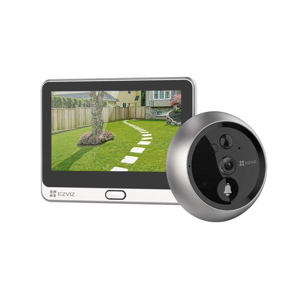 EZVIZ DP2C 1080p Battery-Powered Peephole Doorbell Camera | Wire-Free, Live View & Two-Way Audio, Night Vision, Ultrawide View