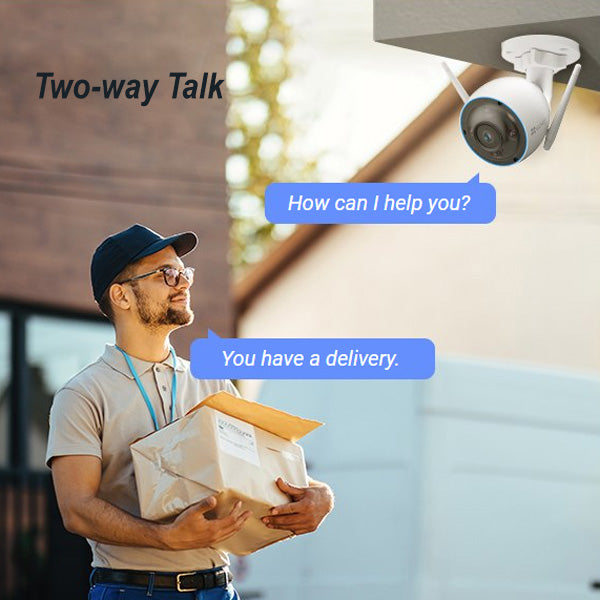 EZVIZ H3 3MP Outdoor WiFi Security Camera | Two-Way Audio, Smart AI Person/Vehicle Notifications
