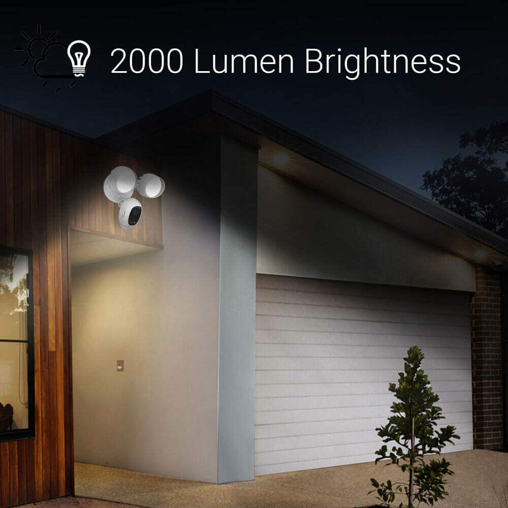 EZVIZ LC1C 1080P Outdoor WiFi Floodlight Security Camera | Motion-Activated Floodlight & Siren Alarm, Color Night Vision (Open Box)