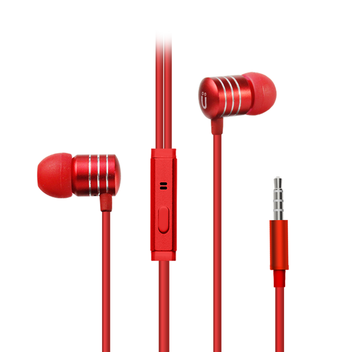Uolo Pulse Earbuds with Mic [3.5mm Jack] (Metallic) Audio Output for Phone, Laptop, MP3, iOS/Android Devices