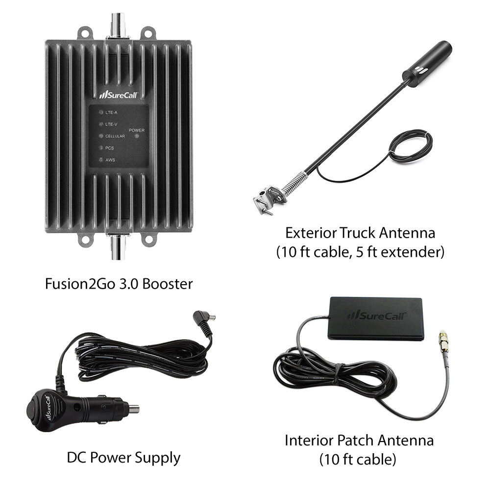 SureCall Fusion2Go 3.0 OTR Truck Cell Signal Booster Kit | Boosts 3G/4G LTE for All Canadian Carriers | ISED Approved