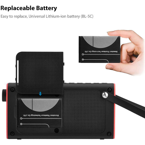 Avantree SP850 Rechargeable Portable FM Radio | Bluetooth Speaker and SD Card MP3 Player 3-in-1, Auto Scan Save, LED Display, Small Handheld Pocket Battery Operated Wireless Radio (No AM)