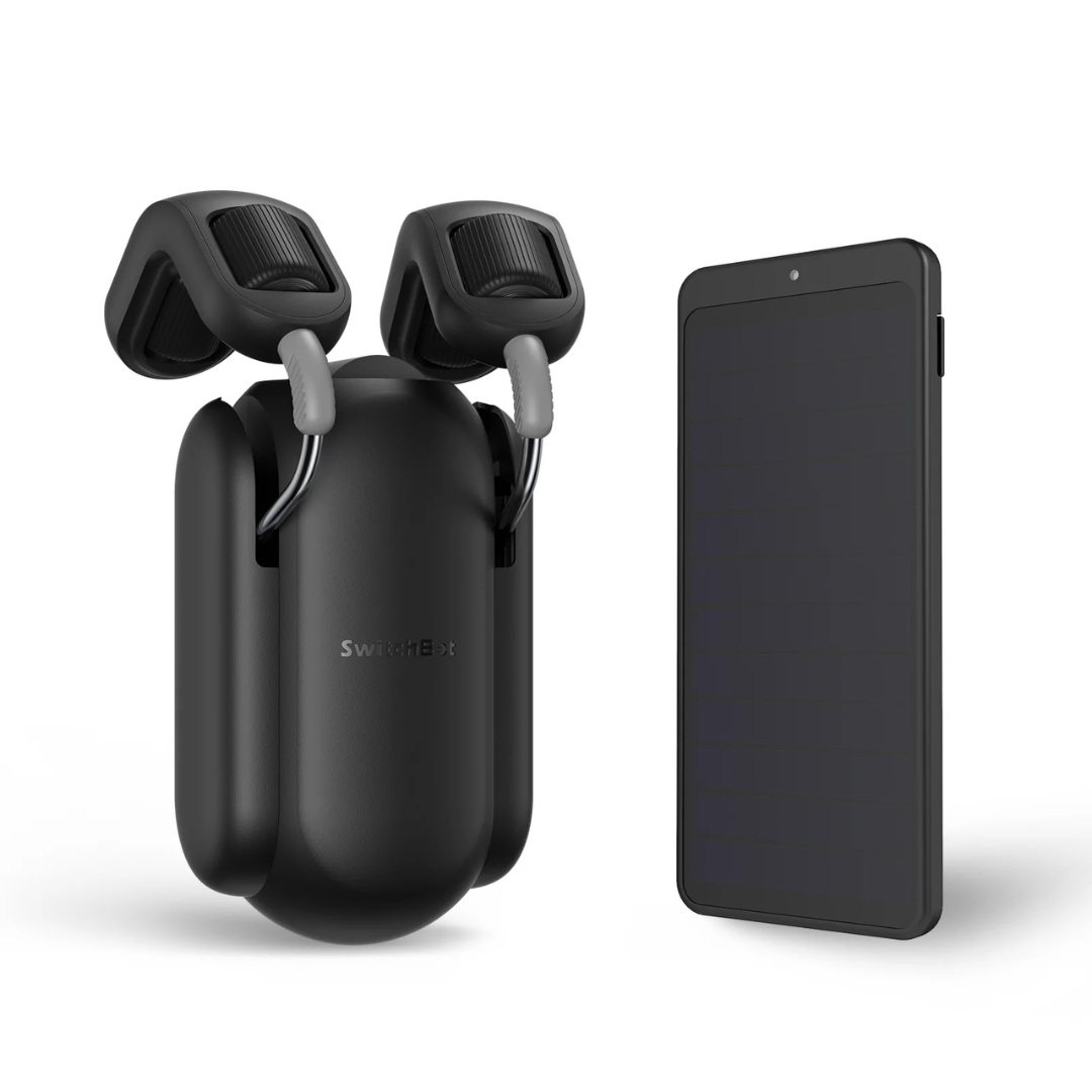 SwitchBot Curtain Bots with Solar Panel Bundle | Smart Electric Motor - Wireless App Automate Timer Control, Add SwitchBot Hub Mini to Make it Compatible with Alexa, Google Home, IFTTT