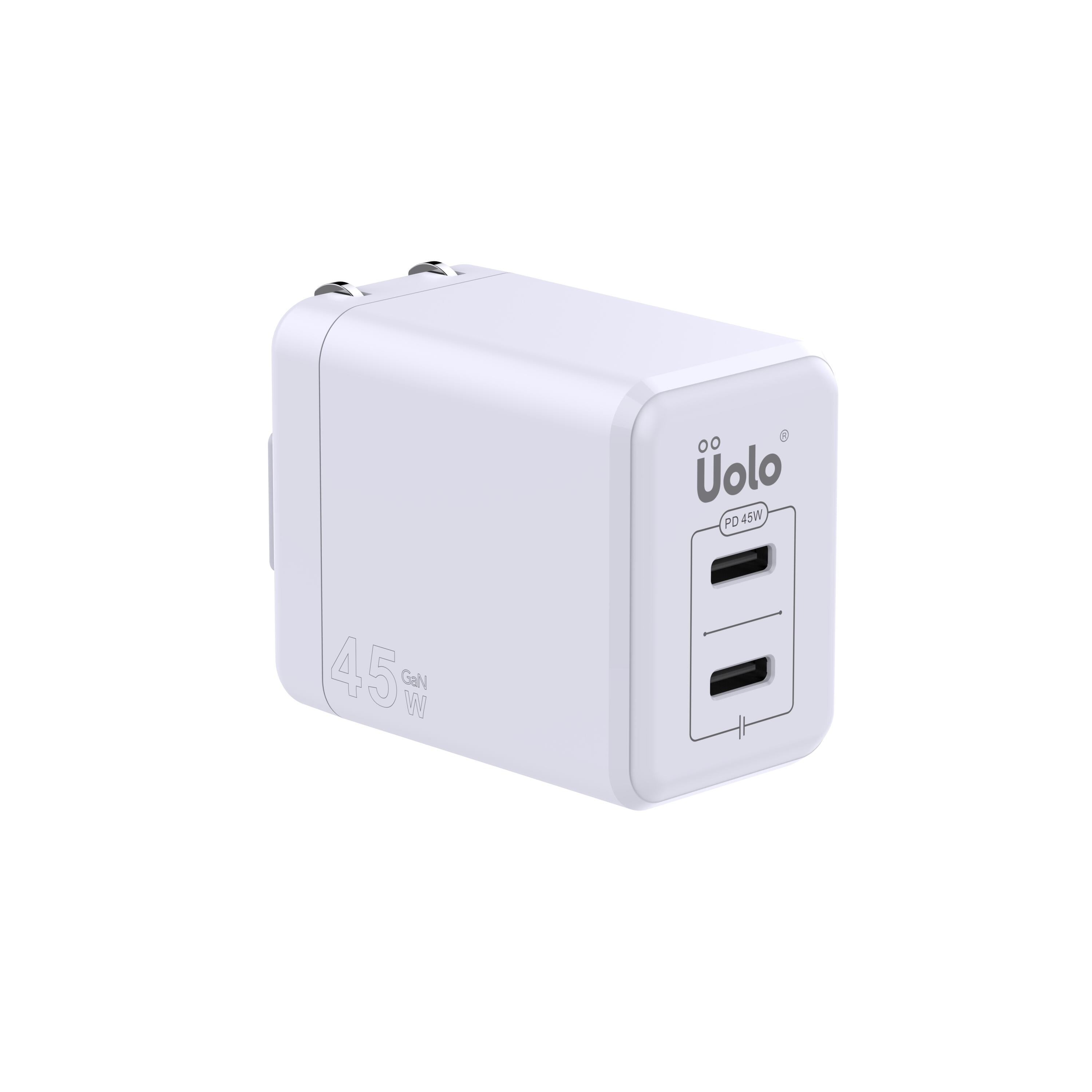 Uolo Volt 45W Dual USB C PD GaN Wall Charger