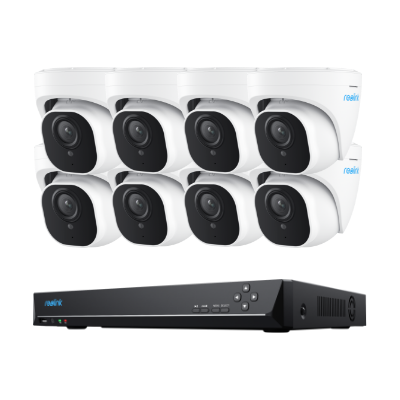 Reolink RLK16-800D8 16-Channel 4K PoE NVR Security Camera Kit | Person/Vehicle Detection, 4TB HDD Included (Up to 12TB HDD), IP67 Cameras