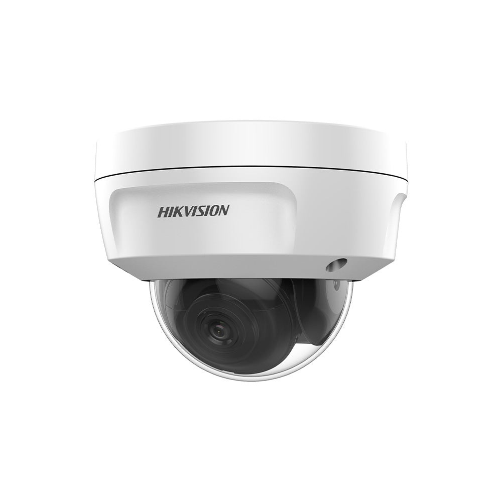 Hikvision ECI-D14F2 4MP PoE dome security camera with 2.8mm wide-angle lens and built-in microphone