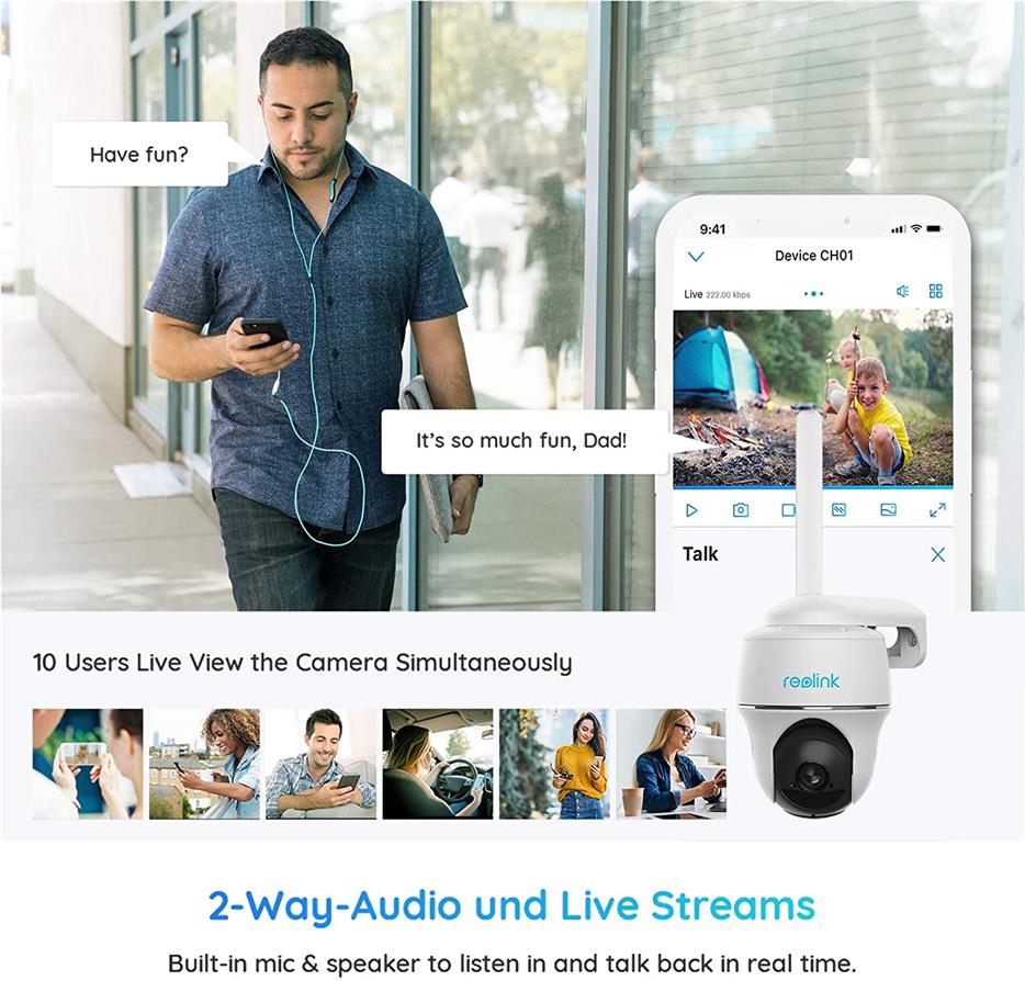 Reolink GO PT Plus 5MP Battery-powered 4G LTE Camera