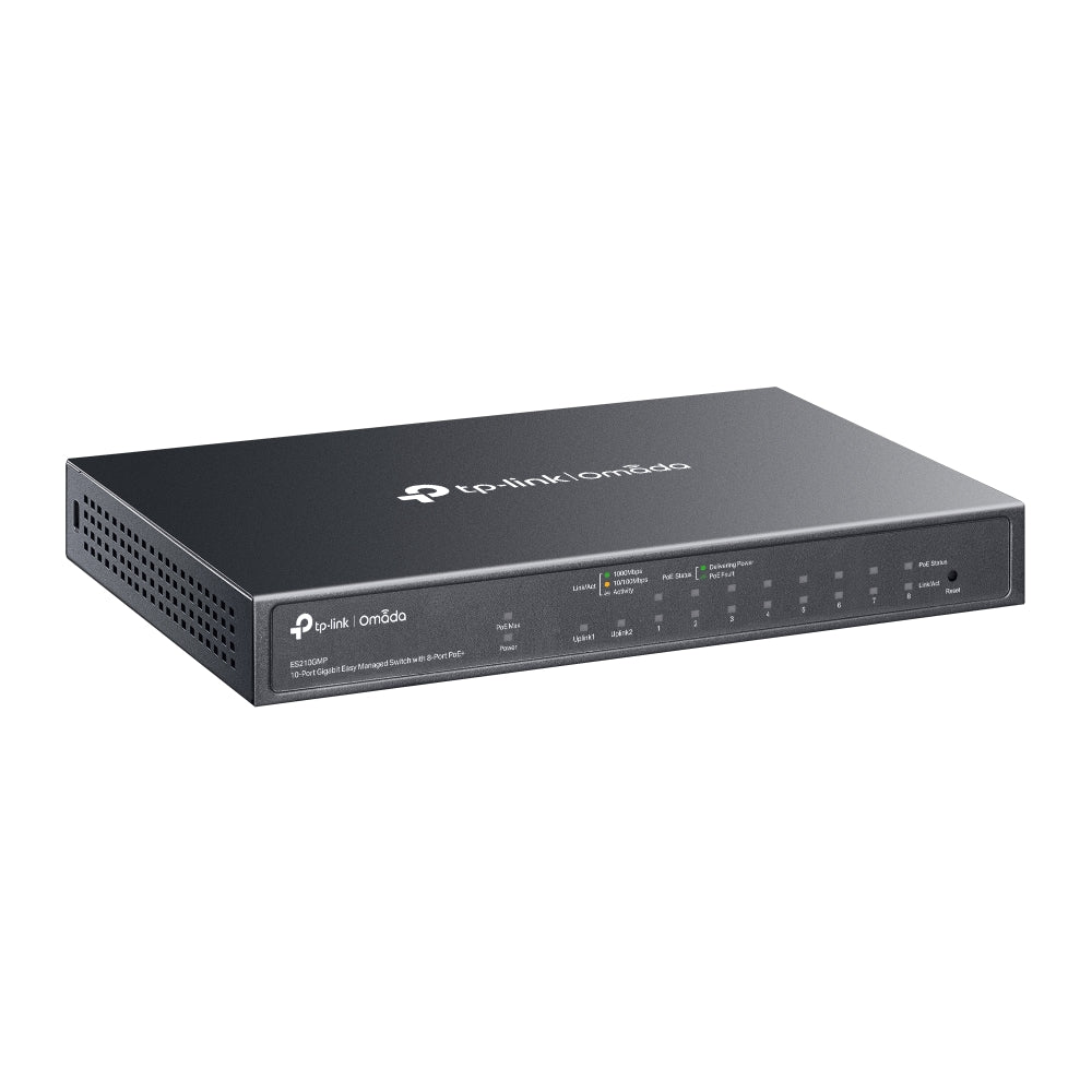 Omada ES210GMP 10-Port Gigabit Easy Managed Switch with 8-Port PoE+