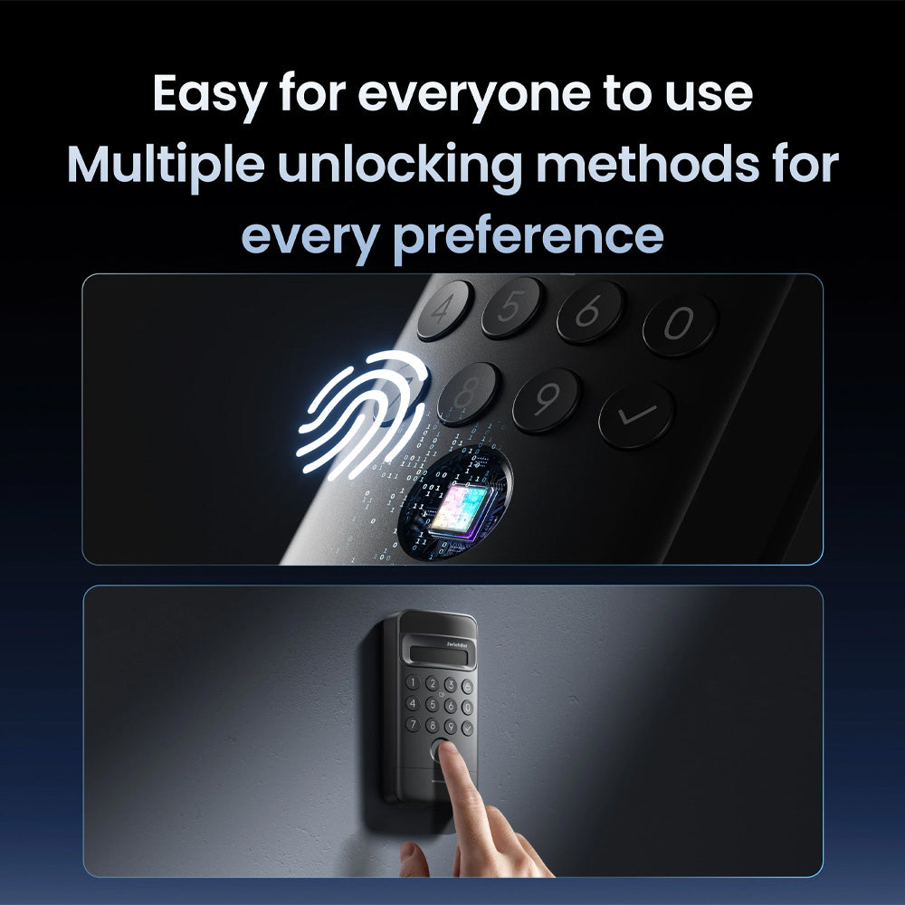 SwitchBot Lock Ultra with Keypad Vision Bundle| Fingerprint Smart Lock with Auto-Lock, Quiet Mode, 17 Unlock Methods & Matter Support (Copy)