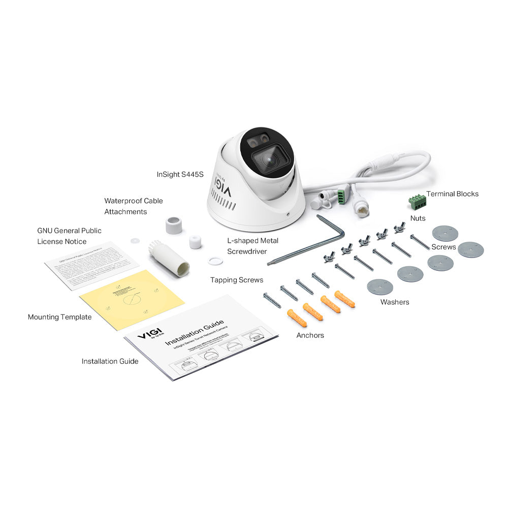 TP-Link VIGI InSight S445S(2.8mm) 4MP ColorPro 2.0 Turret PoE Camera