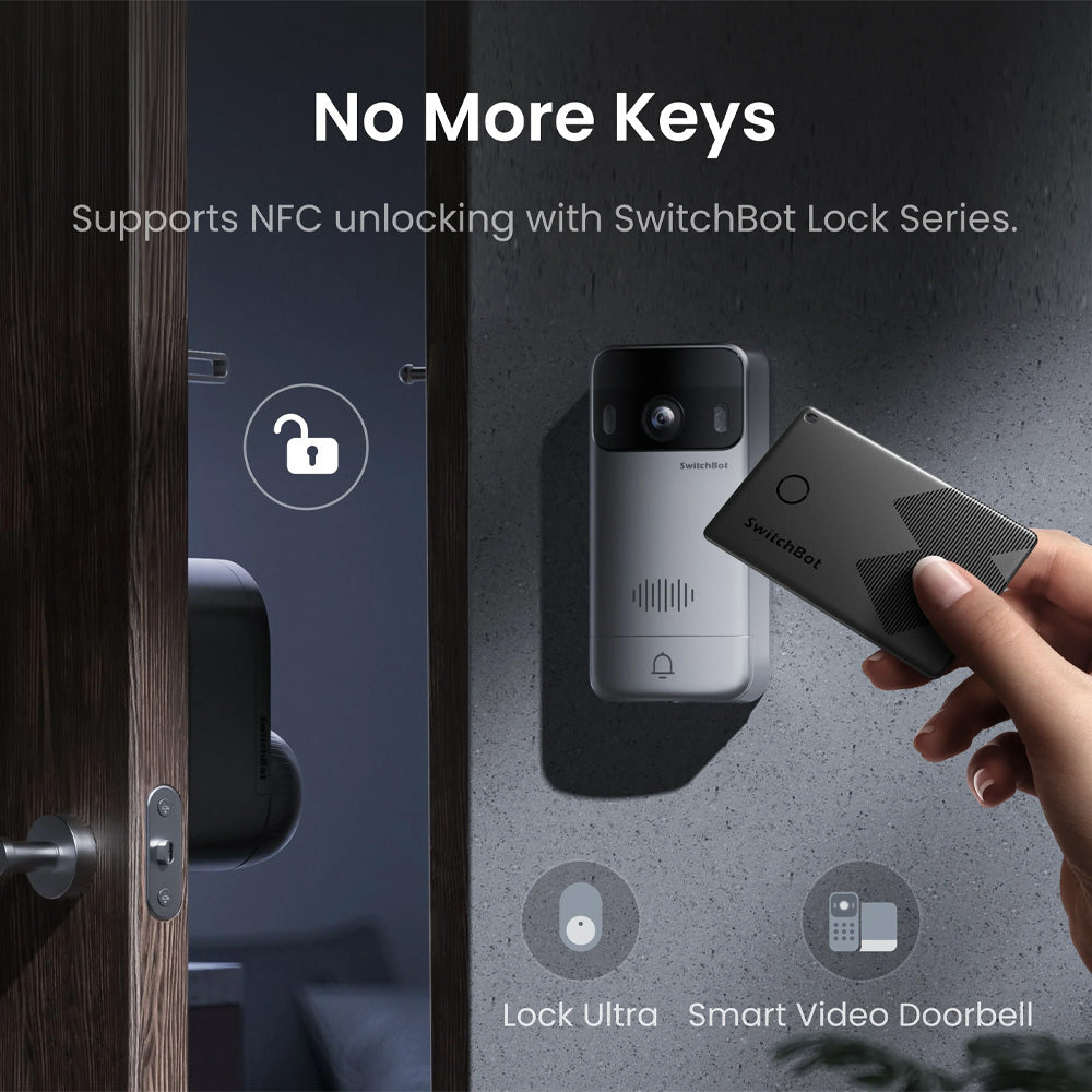 SwitchBot Smart Lock Ultra + Video Doorbell Bundle | Smart Home Security System, Matter-Compatible, 2K HD Clarity, Voice Control