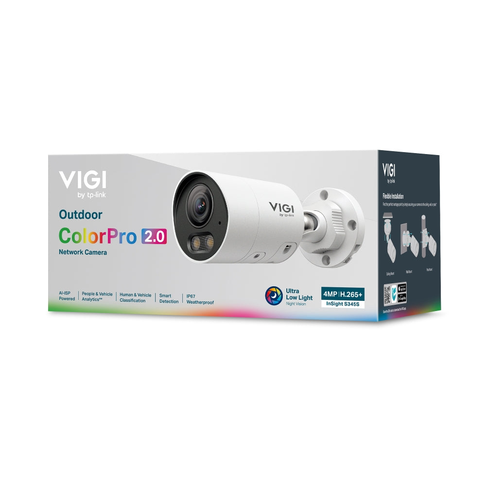 TP-Link VIGI InSight S345S(4mm) 4MP ColorPro 2.0 Bullet PoE Camera