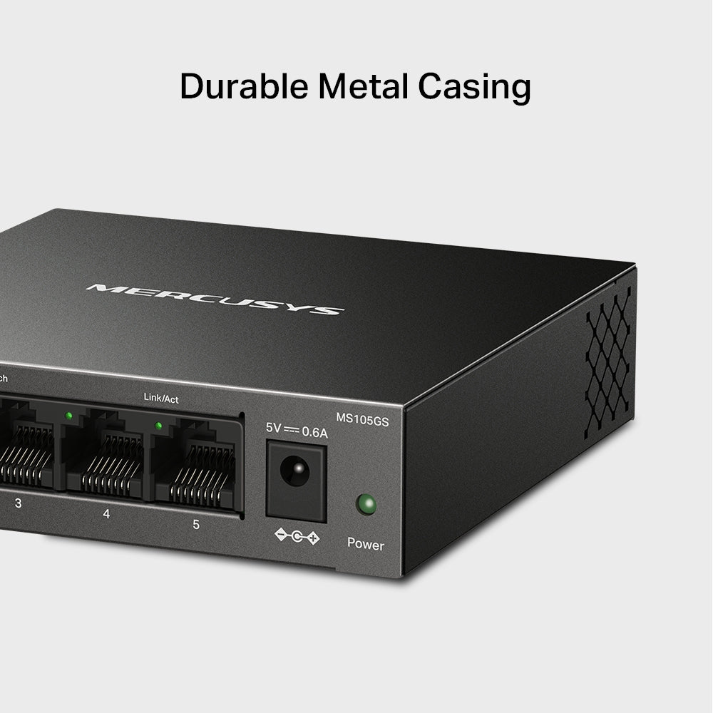 MERCUSYS MS105GS 5-Port Gigabit Unmanaged Desktop Switch