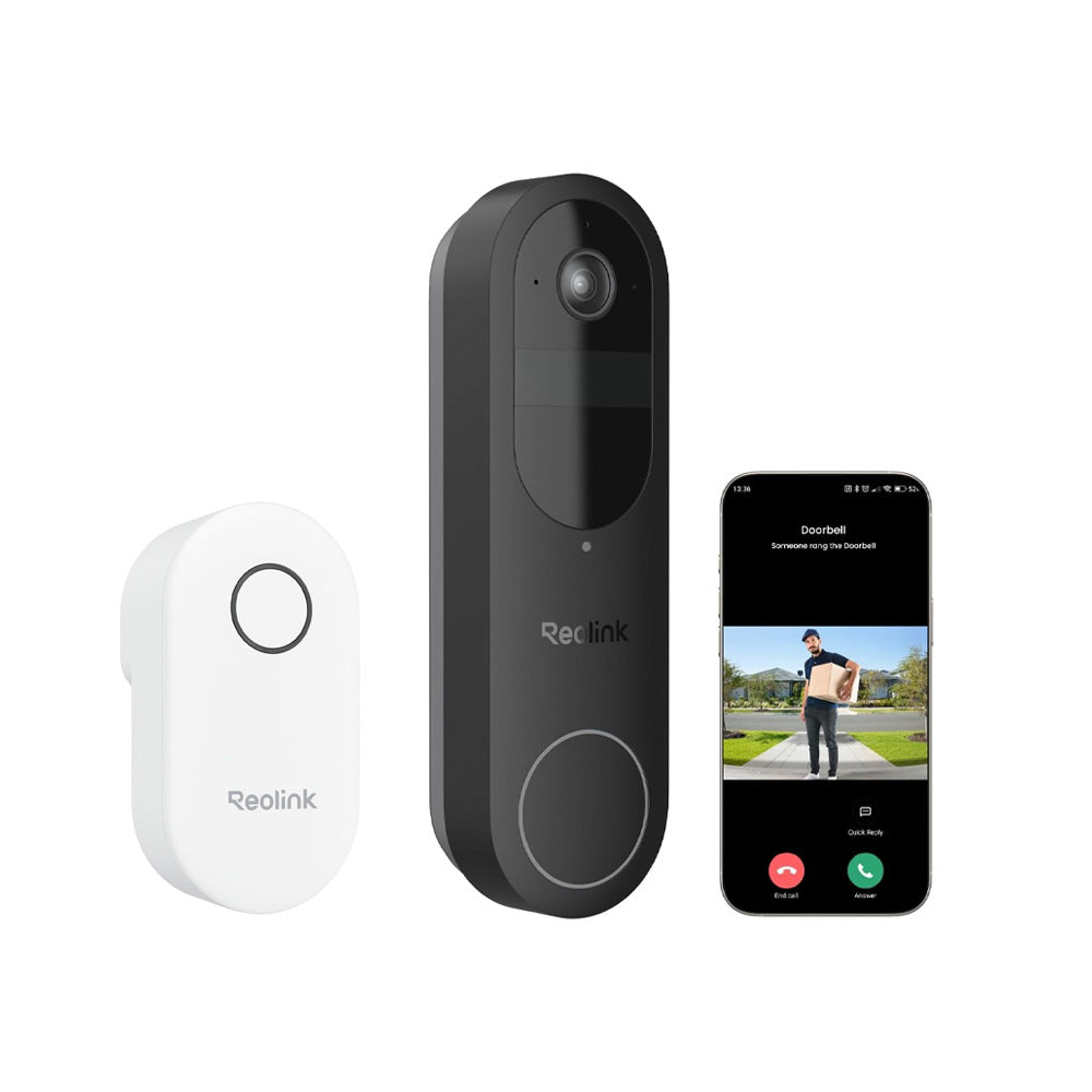 Reolink Smart 4MP Battery-powered WiFi Video Doorbell (Gen 2) with Wireless Chime Included