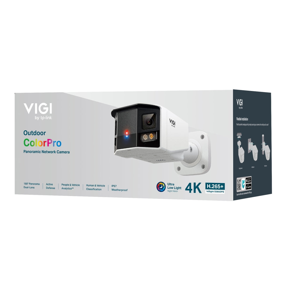 TP-Link VIGI InSight S385DPS 8MP Outdoor ColorPro Panoramic Bullet Network Camera