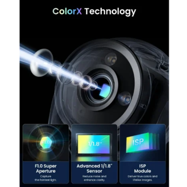Reolink ColorX CX820 8MP PoE Turret Camera with True Full-Color Night Vision