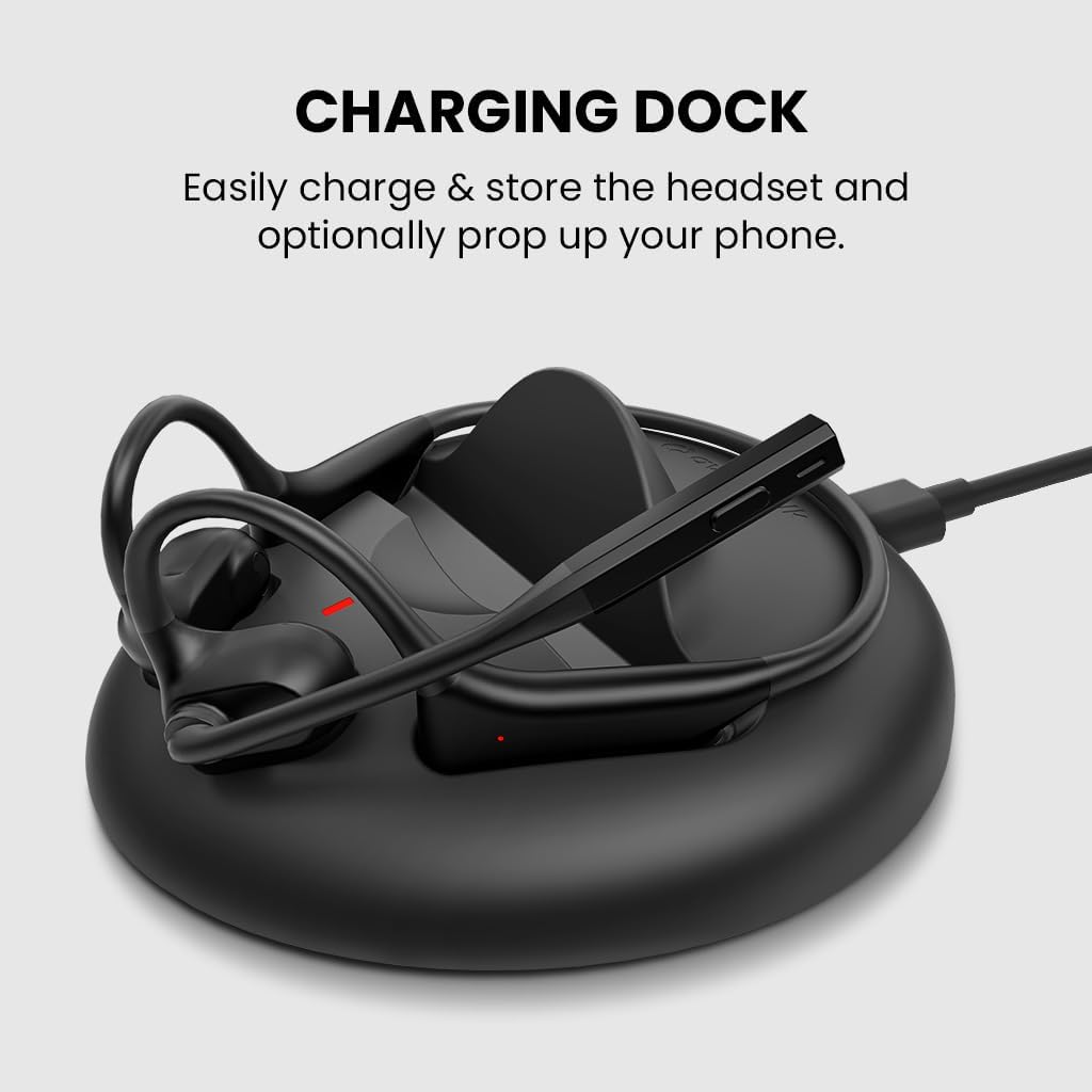 Avantalk Lingo N21 Open-Ear Bluetooth Headphones with Boom Mic Charg