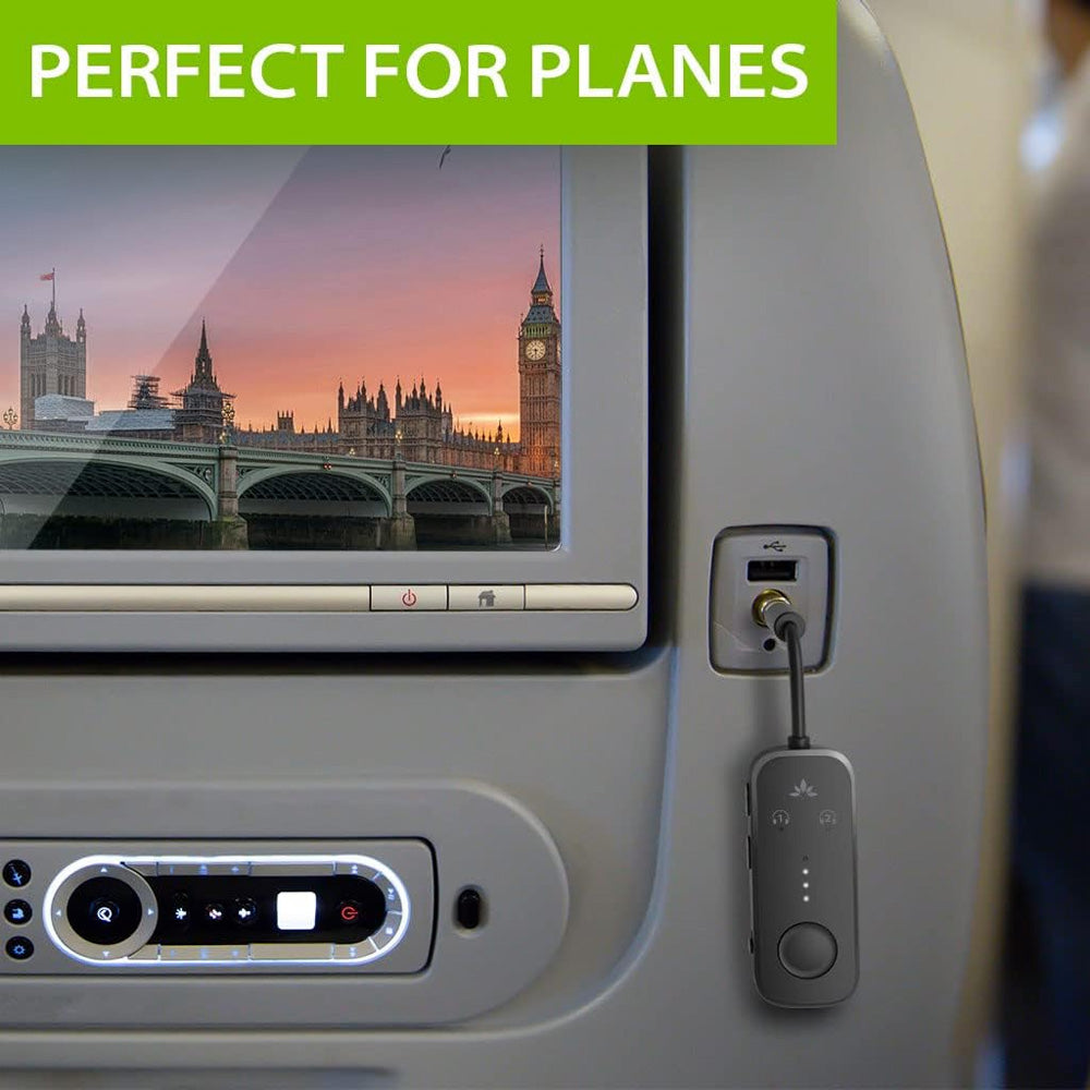 Avantree Relay Premium Airplane Bluetooth Adapter for All Headphon
