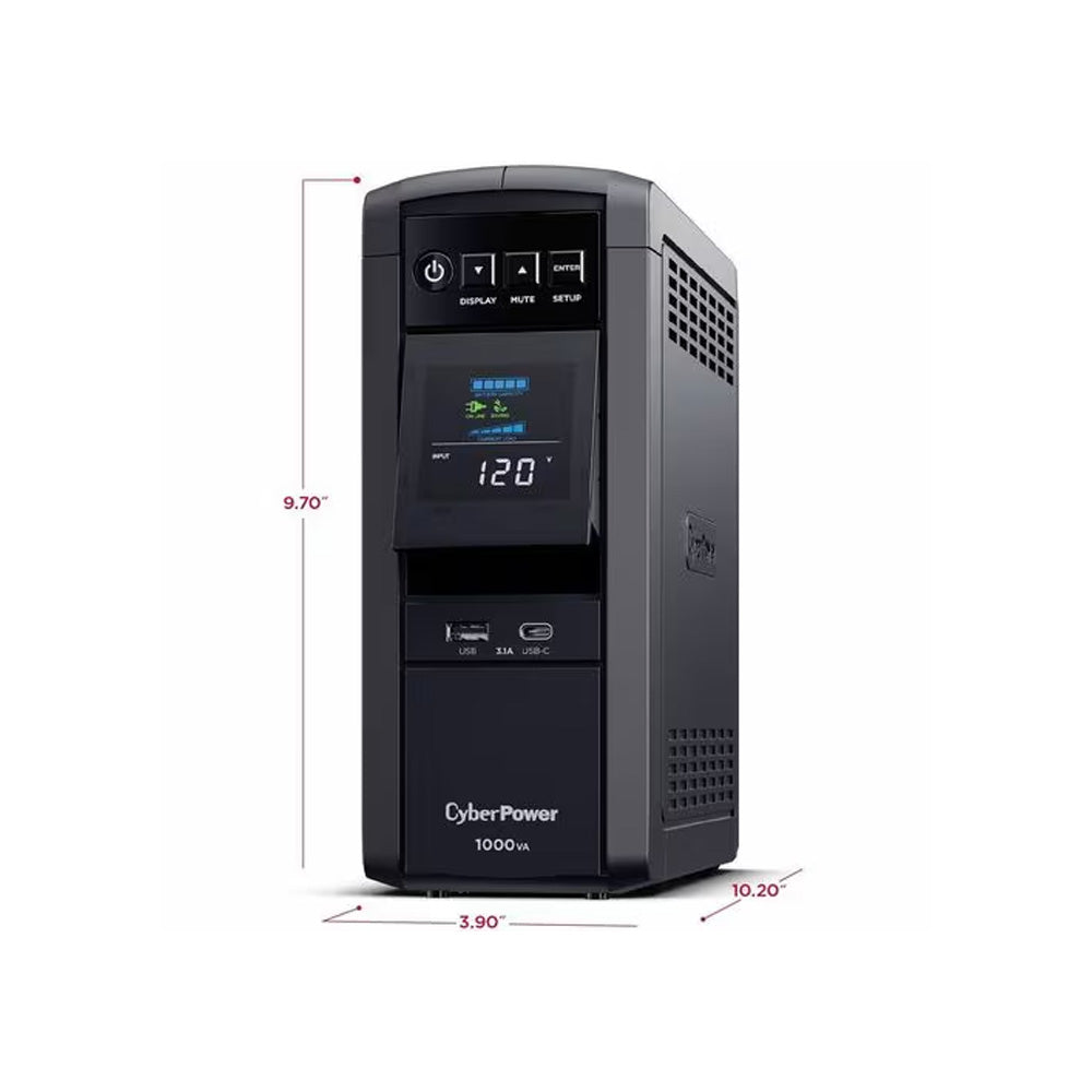 CyberPower CP1000PFCLCD PFC Sinewave UPS Systems - 1000VA/600W