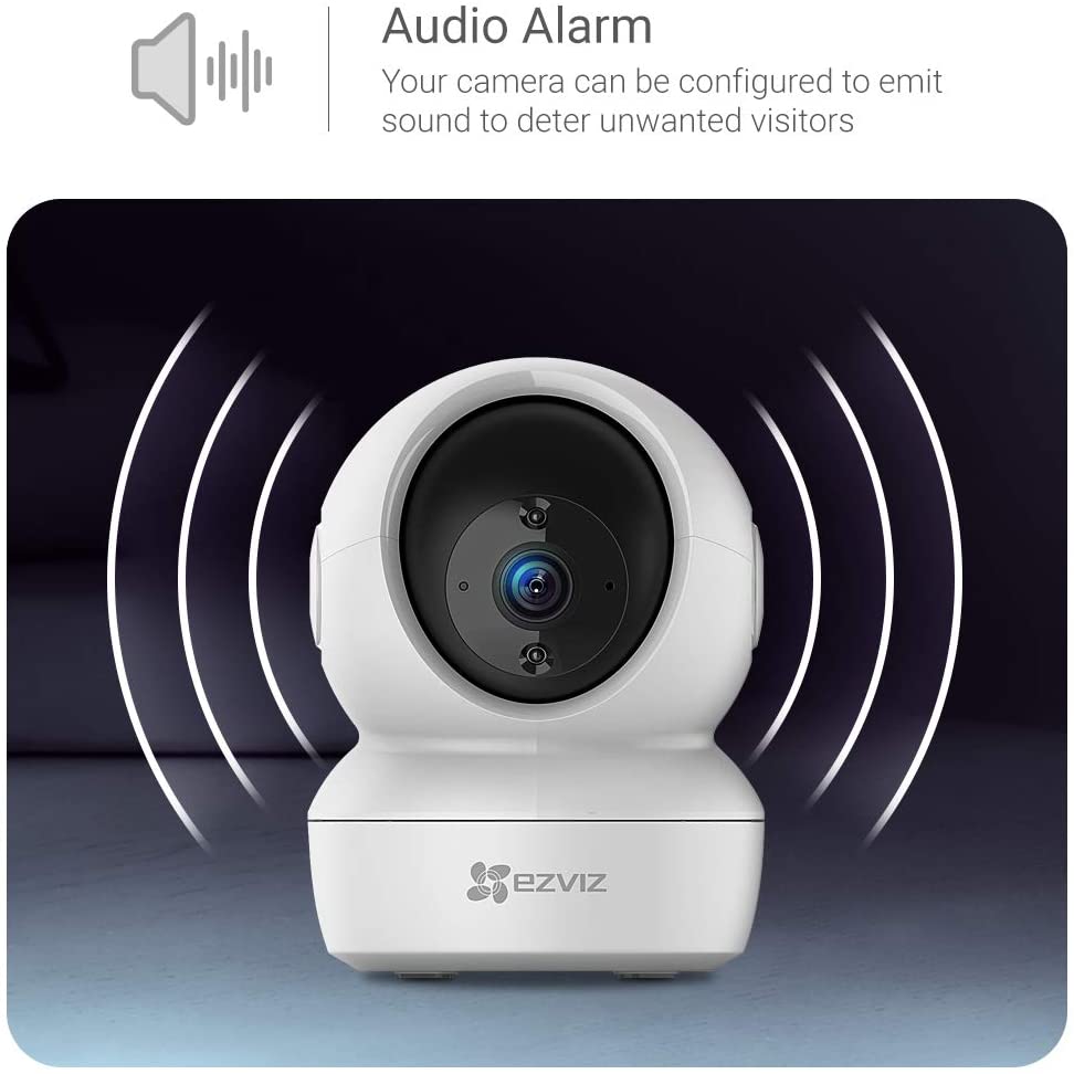 EZVIZ C6N 2MP Pan/Tilt 1080P Indoor Camera, Smart IR Night Vision, Motion Detection, Auto Tracking, Baby/Pet Monitor, Works with Alexa and Google