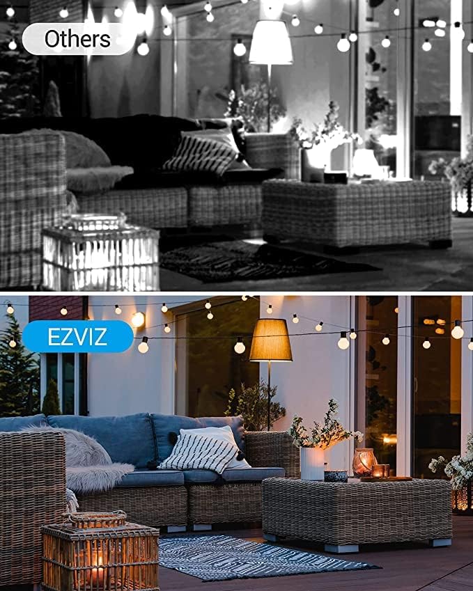 EZVIZ BC1c 4K 8MP Battery-Powered Outdoor WiFi 6 Bullet Camera| Smart AI Person Notifications, Spotlight Night Vision, Alexa and Google Compatible